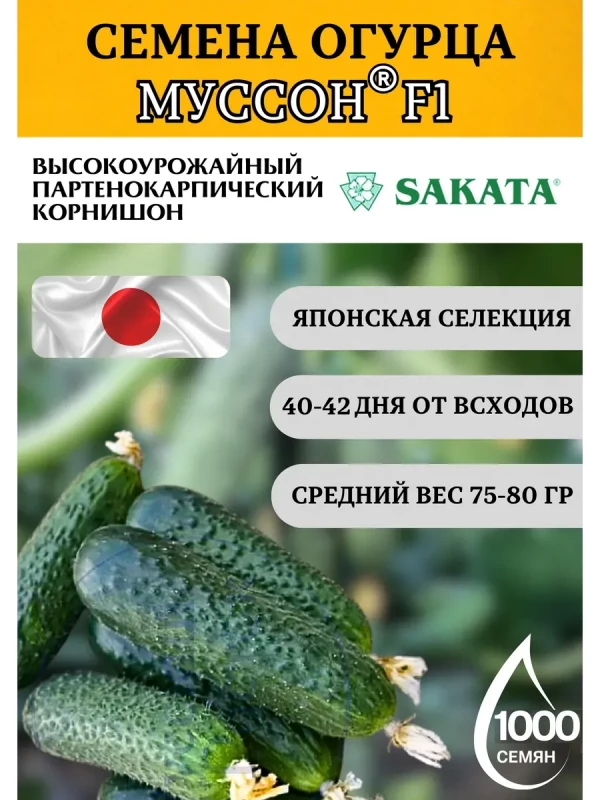 Муссон F1 семена огурца
