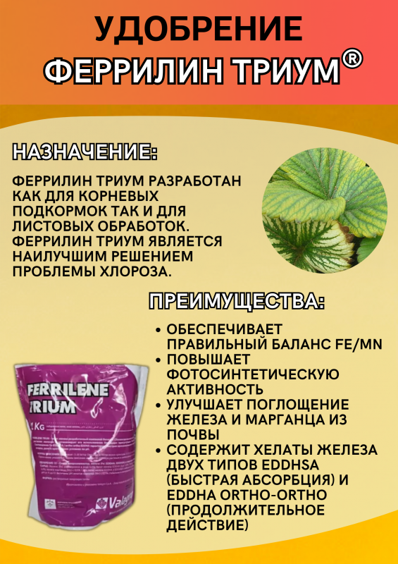 Феррилин Триум хелат железа